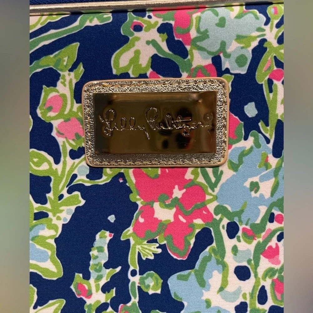 Lilly Pulitzer Blue and Pink Floral Laptop Sleeve